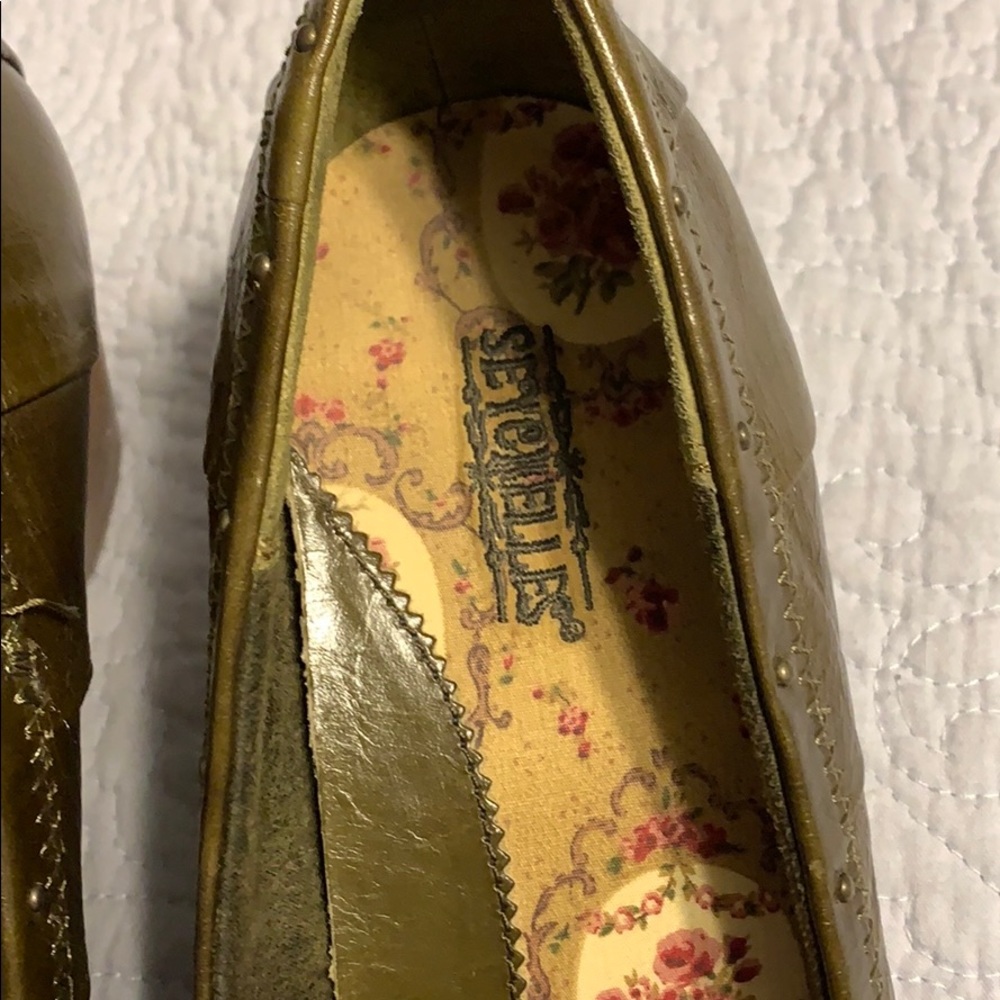 Seychelles olive green wedge size 10 - Picture 6 of 6
